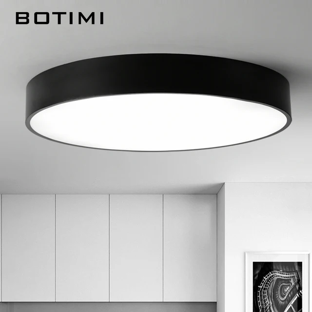 BOTIMI LED Plafoniere Rotonde In Bianco Nero Montaggio Superficiale ... BOTIMI LED Plafoniere Rotonde In Bianco Nero Montaggio Superficiale ...