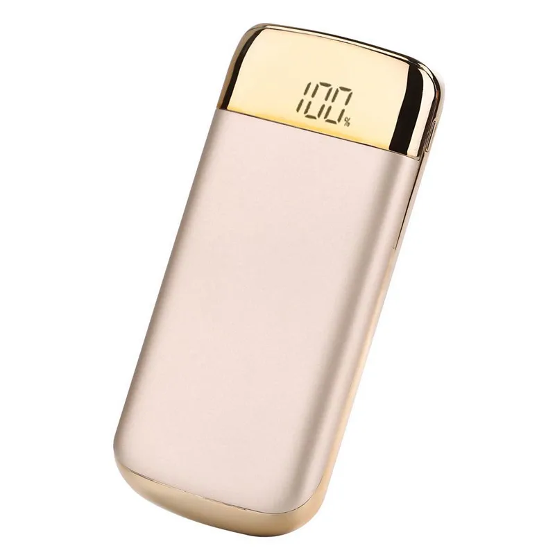 Для Xiaomi iphone samsung lcd 30000mah power Bank Внешняя батарея PoverBank 2 USB power bank портативное зарядное устройство для мобильного телефона 18650 - Цвет: Gold