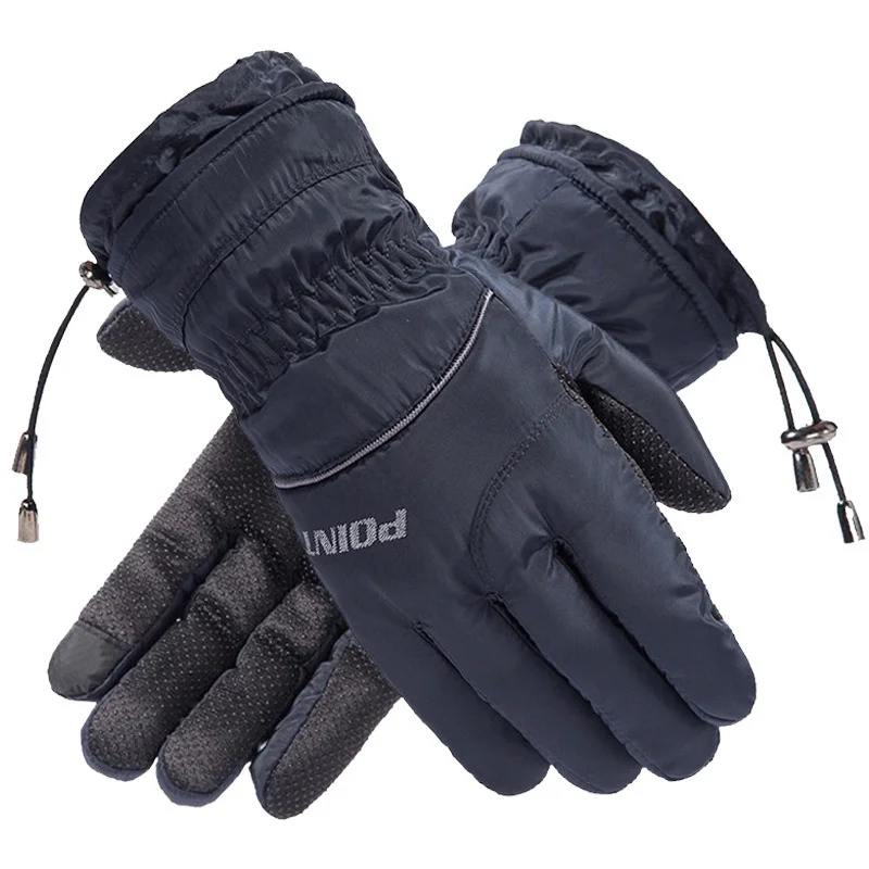 Сенсорные лыжные перчатки, теплые противоскользящие бархатные водонепроницаемые уличные спортивные перчатки для бега, верховой езды, зимние