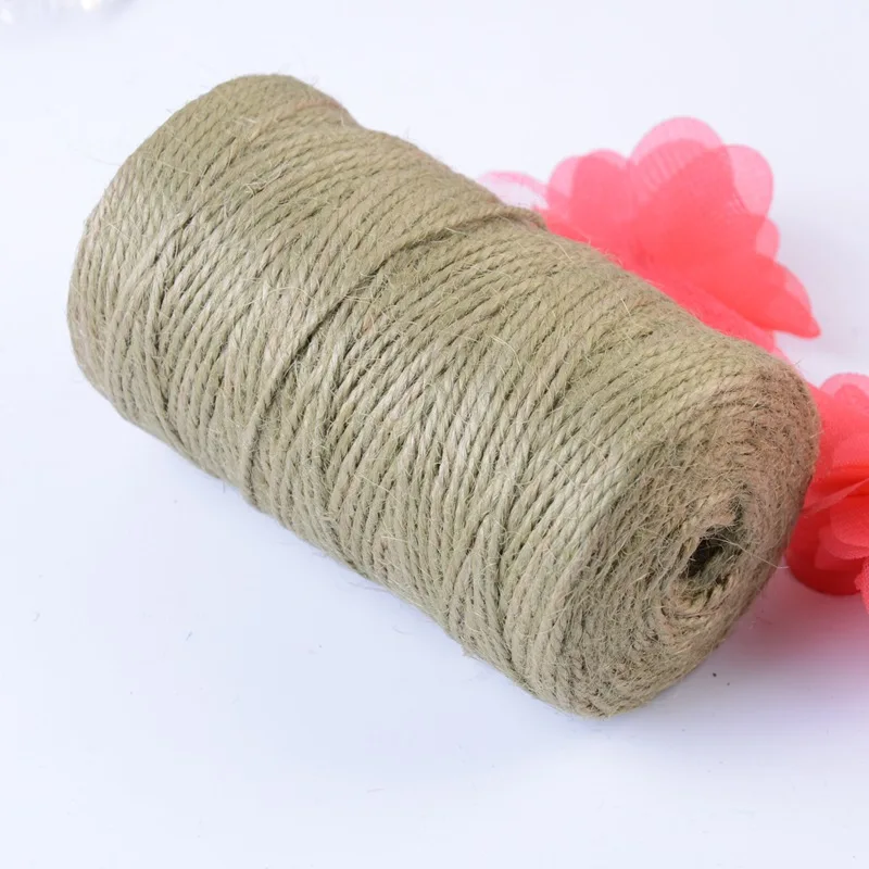 100yards Natural Jute Twine Burlap String Hemp Rope Party Wedding Gift Wrapping Cords Thread DIY Scrapbooking Florists Craft