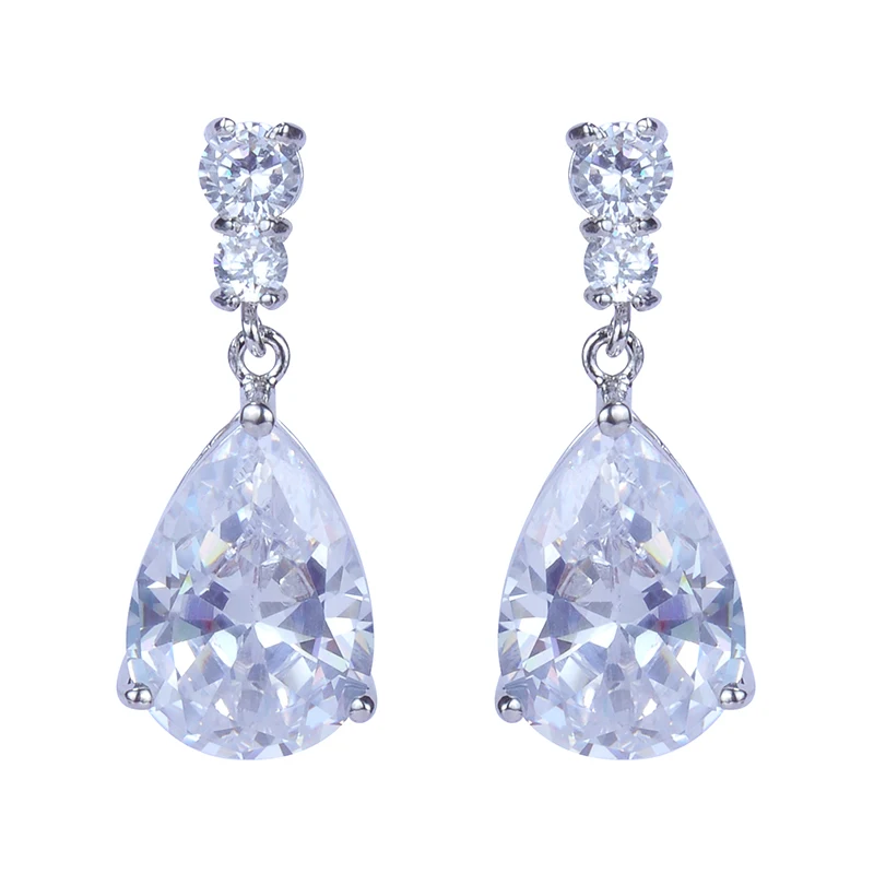 Women Austrian Crystal Earrings Rhinestone Shining Drop Earrings