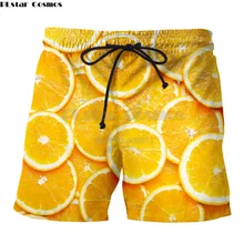 PLstar Cosmos брендовые короткие летние новые модные шорты еда фрукт Киви/оранжевый/лимонный 3D принт мужские и женские повседневные шорты