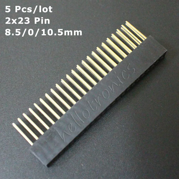 

Hellotronics 5 Pcs/Lot Stacking Header Set for Beagle Bone Capes 2x23 Stackable Header 0.1'' Pitch Size 8.5/0.0/10.5mm