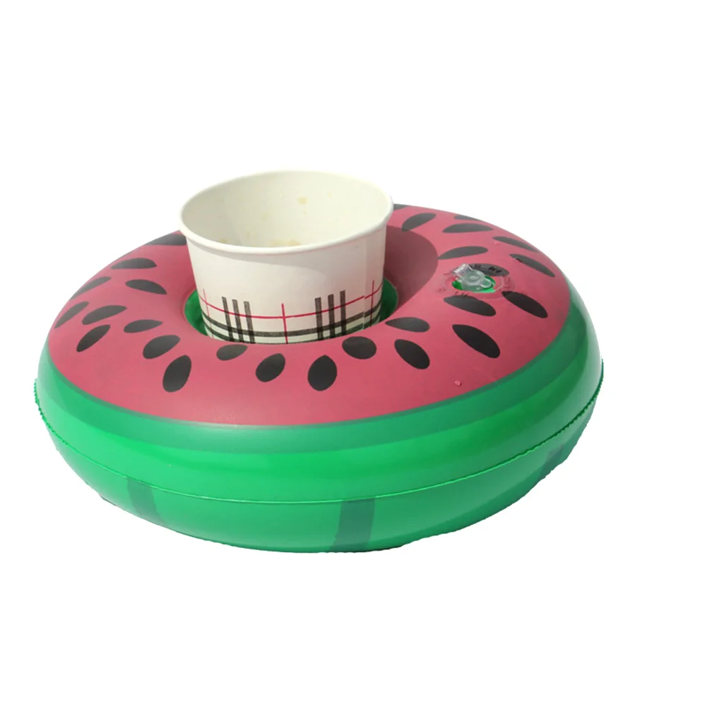 

3 styles Mini Coconut trees watermelon Floating Inflatable Toys Drink Can Cell Phone Holder Stand Pool bath Toys