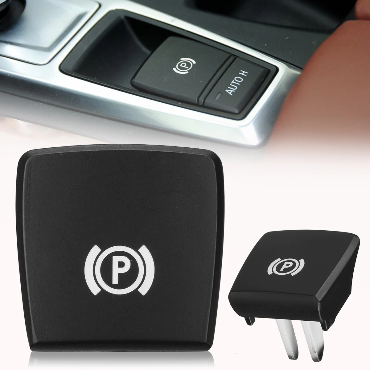 Car Parking Brake P Button Switch Cover Parking Switches Plastic Black