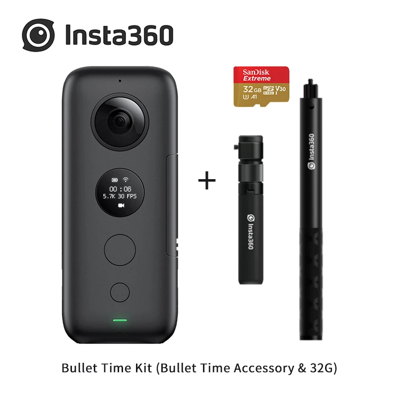 Insta360 ONE X 5,7 K Качество видео 360 градусов камера видео контроль время и перспектива с TimeShif Insta 360 One X - Цветной: Creator Kit