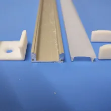 2 м/шт. 200 шт./партия СВЕТОДИОДНЫЙ алюминиевый профиль с крышкой и заглушки для 10 мм PCB платы канал для полосы led бар свет