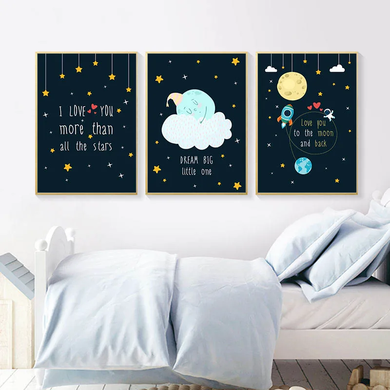 space nursery art