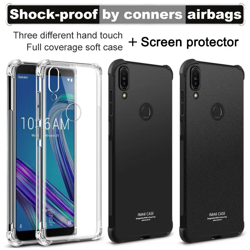 IMAK подушка безопасности полная защита ударопрочный ТПУ чехол для Asus Zenfone Max Pro M1