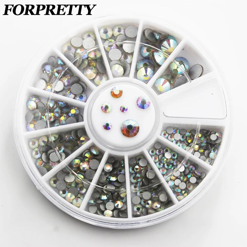 

free shipping beauty nail stone Different Size Decoration 5wheel/set For nails adorn article Desgin Products Wholesale 243
