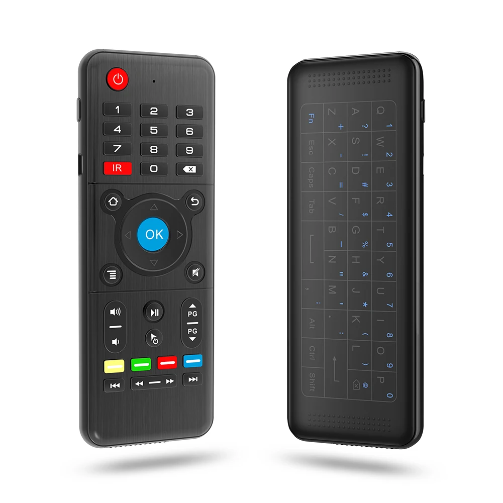 

2.4G Wireless Remote Control H1 Standard Edition Double-faced Wireless Keyboard with IR Learning Function for Android TV Box Etc