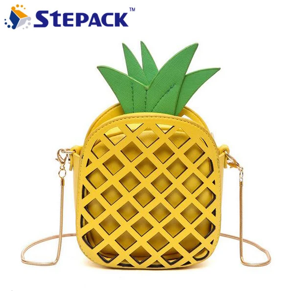 

Fashion Pinapple Design Chain Shoulder Bags Minimalist Design Crossbody Bag Handbag Bag Avant-garde Metal chain Messenger Bag