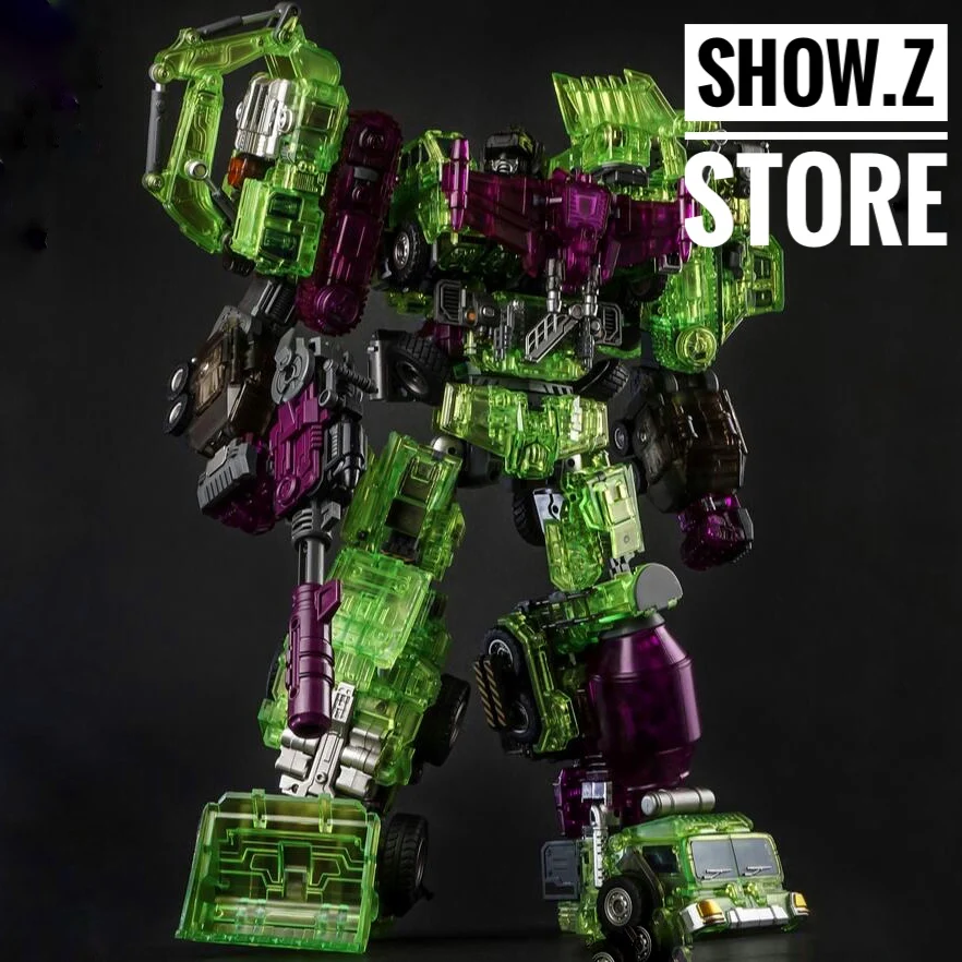 

[Show.Z Store] Generation Toy GT GT-01GS Gravity Builder Devastator Green Shadow Clear Vesion Set of 6 Transformation