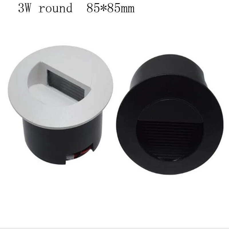 Kenlux Led stair light recessed step lights 3W&5W square & round AC85-265V outdoor & indoor waterproof fashion wall corner lamp