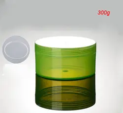 ГОРЯЧАЯ 300 г зеленые пластиковые банки банка для крема для крем-гель скраб для тела крем-маска контейнер косметический контейнер