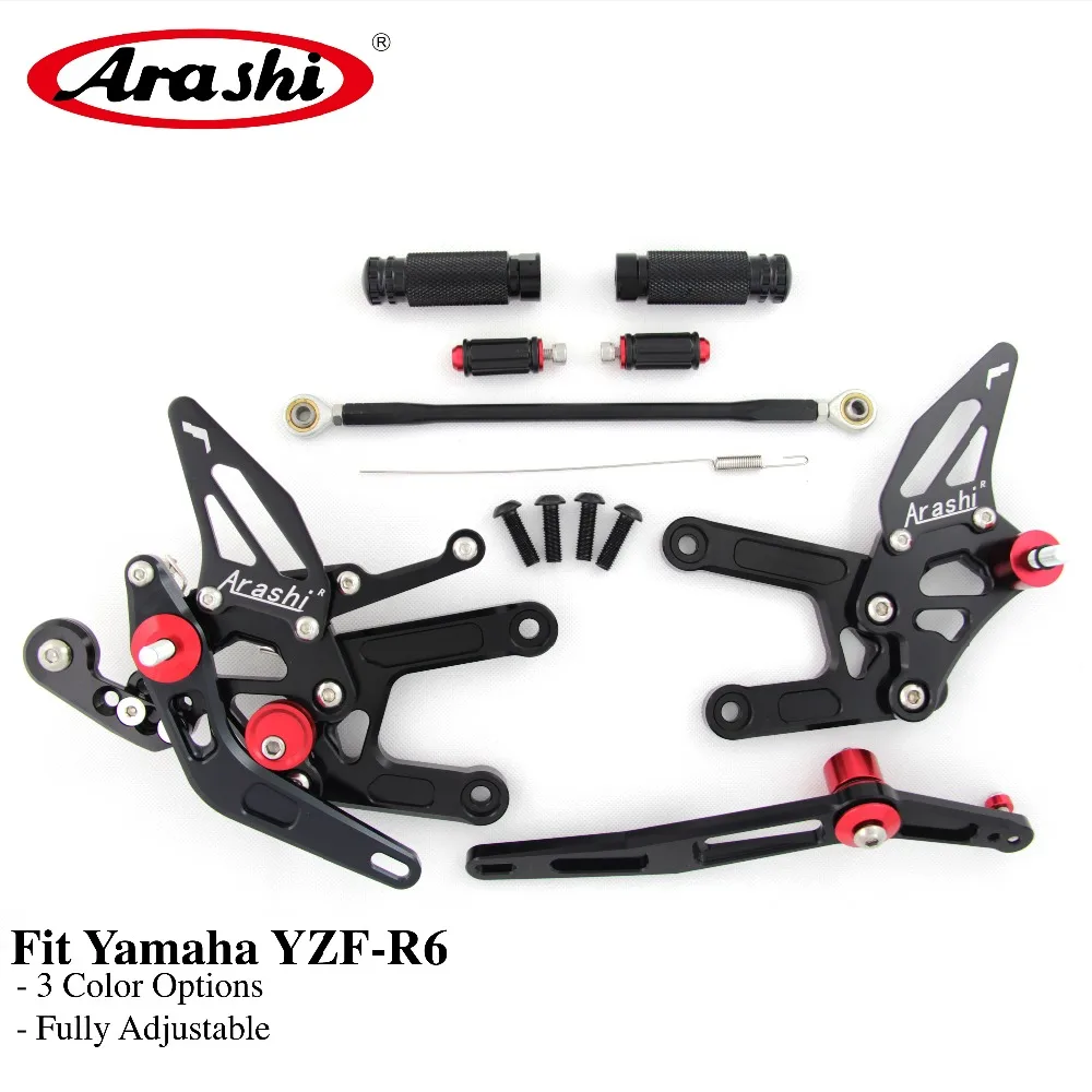 Arashi Adjustable Footrest Rearsets For YAMAHA YZF R6 2006 2016 YZF R6