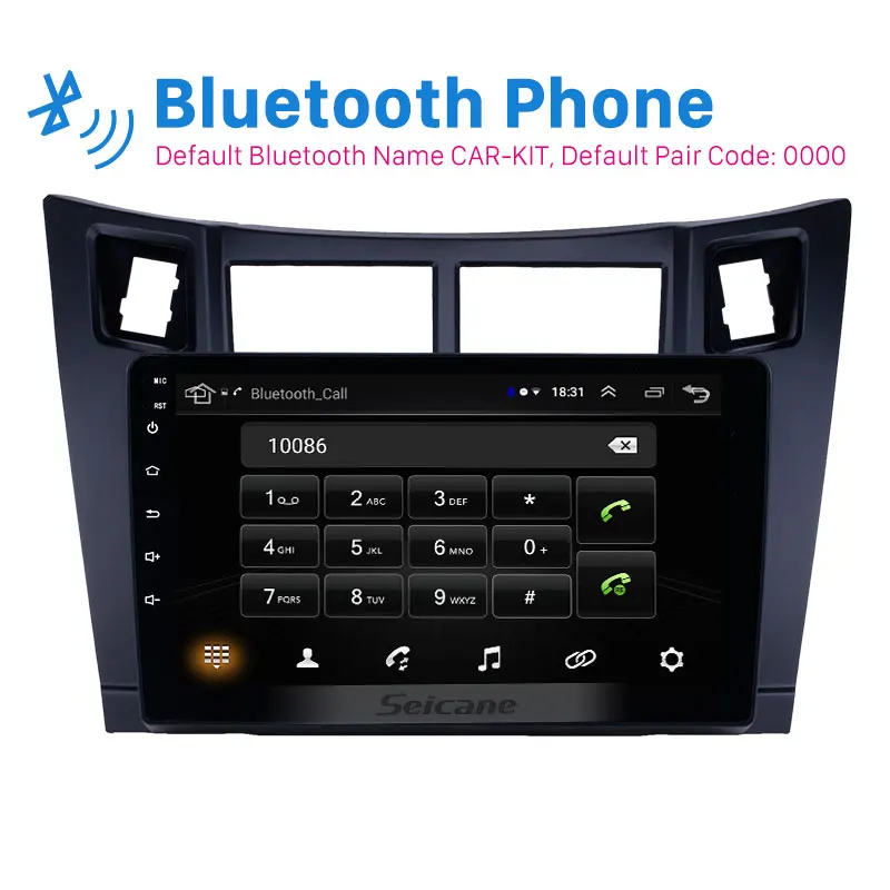 Seicane Android 8,1 9 дюймов 2Din GPSCar мультимедийный плеер для Toyota Yaris 2008 2009 2010 2011 поддержка Wi-Fi OBD2 TPMS DVR