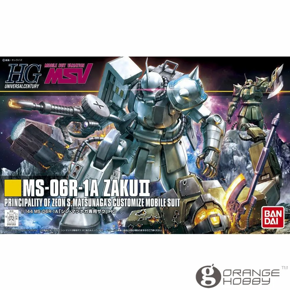 OHS Bandai HGUC 154 1/144 MS-06R-1A Заку II мобильный костюм сборки модель Наборы