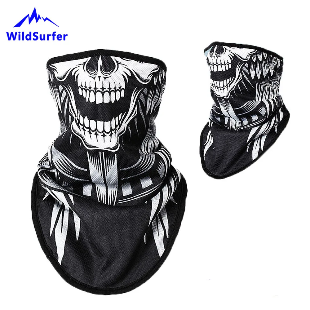 WildSurfer мужские лыжные нагрудники 3D принт Череп Сноуборд Маска Зимний теплый