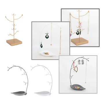 

Stand Tree Jewelry Display Earring Necklace Holder Organizer Rack Tower Rack Showcase