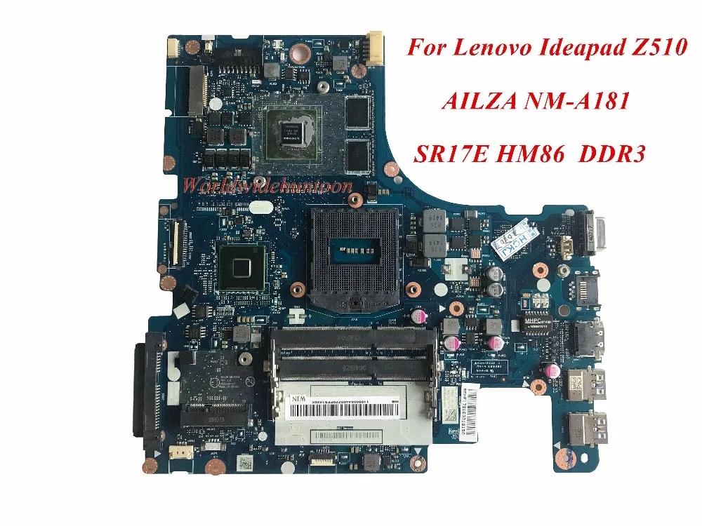 

Hot Sale And High Quality Product For Lenovo Ideapad Z510 Laptop Motherboard AILZA NM-A181 SR17E BD82HM86 DDR3 100% Tested