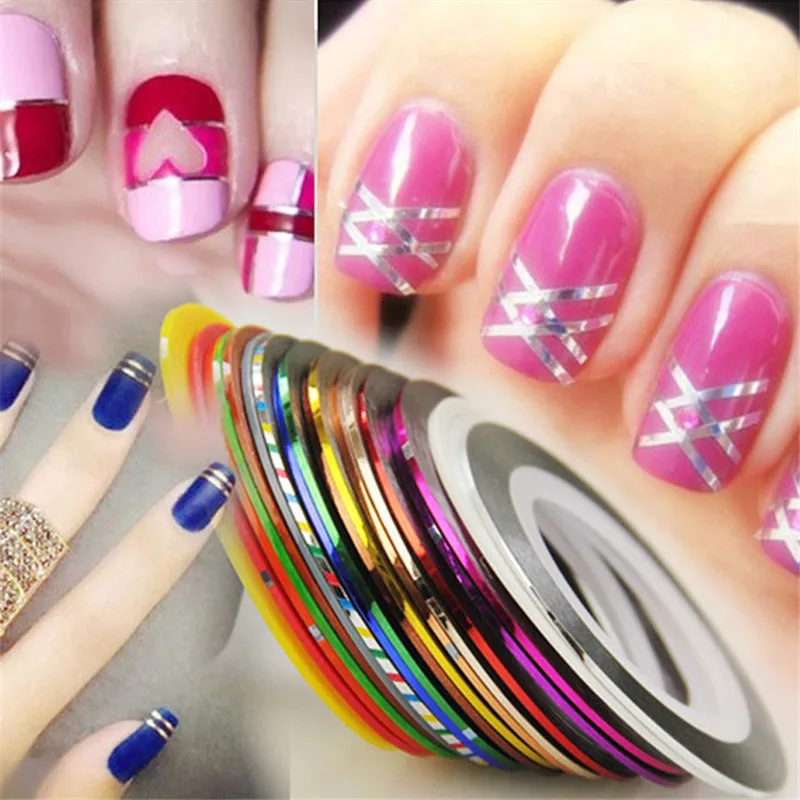 30Pcs women Mixed Colors Rolls Striping Tape Line Nail Art Tips Decoration Sticker 100% Brand New And High Quality 2017 Anne-in Stickers & Decals from ... 30Pcs women Mixed Colors Rolls Striping Tape Line Nail Art Tips Decoration Sticker 100% Brand New And High Quality 2017 Anne-in Stickers & Decals from ...