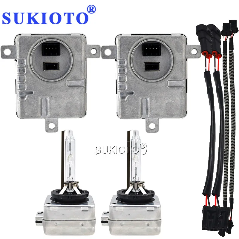 SUKIOTO 55W D1S Xenon HID Kit D3S Canbus Ballast Kit HID Lights D3S 4300K 5000K D1S 6000K 8000K hid xenon bulb Headlight D1R D3R