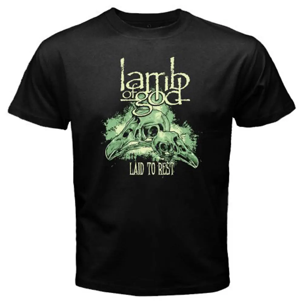 Lamb of God LAID TO REST Metal Band Album Men's Black T-Shirt Size S to 3XL | Мужская одежда