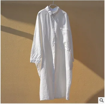 

New product release in the spring of 2017, the original design pure 100% cotton linen loose big yards of women's shirt