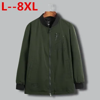 

Plus size 8XL 6XL 5XL 4XL New Men's Jackets Autumn Casual Coats Solid Color Slim Fit Male Bomber Jacket Mens Brand Clothing