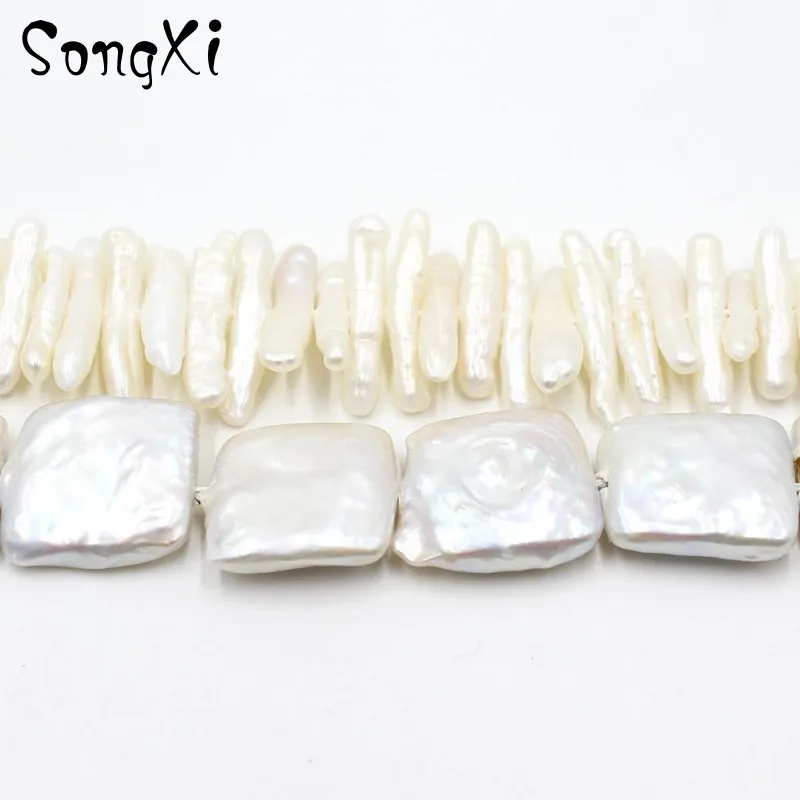 

Natural Irregular Square Baroque Pearl Loose Beads For Jewelry Making Diy Necklace Bracelet Women Dangle Earrings Wholesale