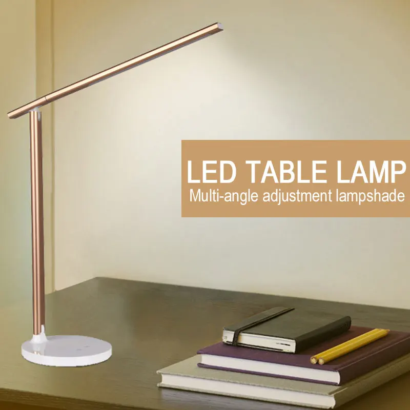 

LED Table Lamp No Flash Frequency Stepless Dimming Gold 12led Soft Light Technology Support USB Power Supply