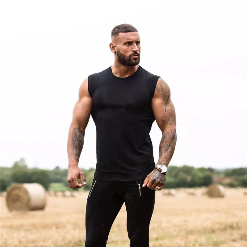 Новинка, мужская майка без рукавов, летняя мужская майка, майка для ...