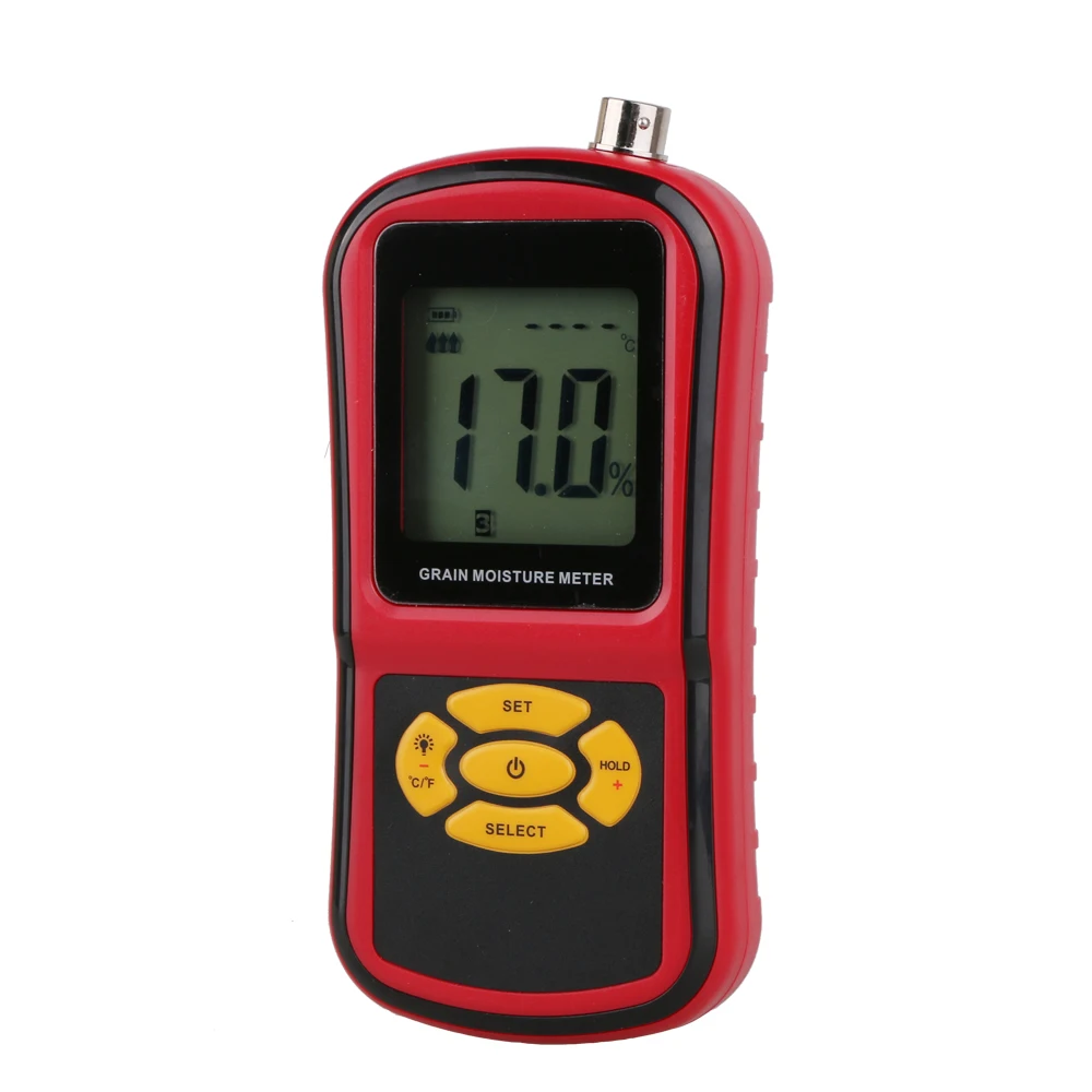 Digital LCD Grain Moisture Meter GM640 with Measuring Probe Tester for Corn Wheat Rice Bean Wheat Hygrometer Moisture Instrument victor 2gc vc2gc lcd grain moisture meter tester