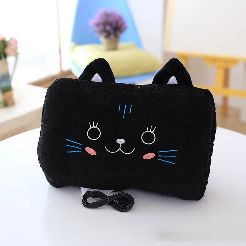 Мультяшная ручная грелка USB Электрический нагреватель плюшевая подушка моющаяся