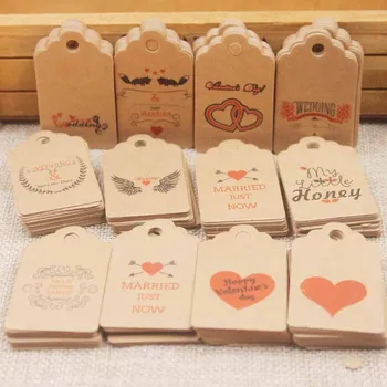 

5*3cm jewelry card tag various wedding tag card kraft/white valentines day gifts decoration paper tag200pcs per lot