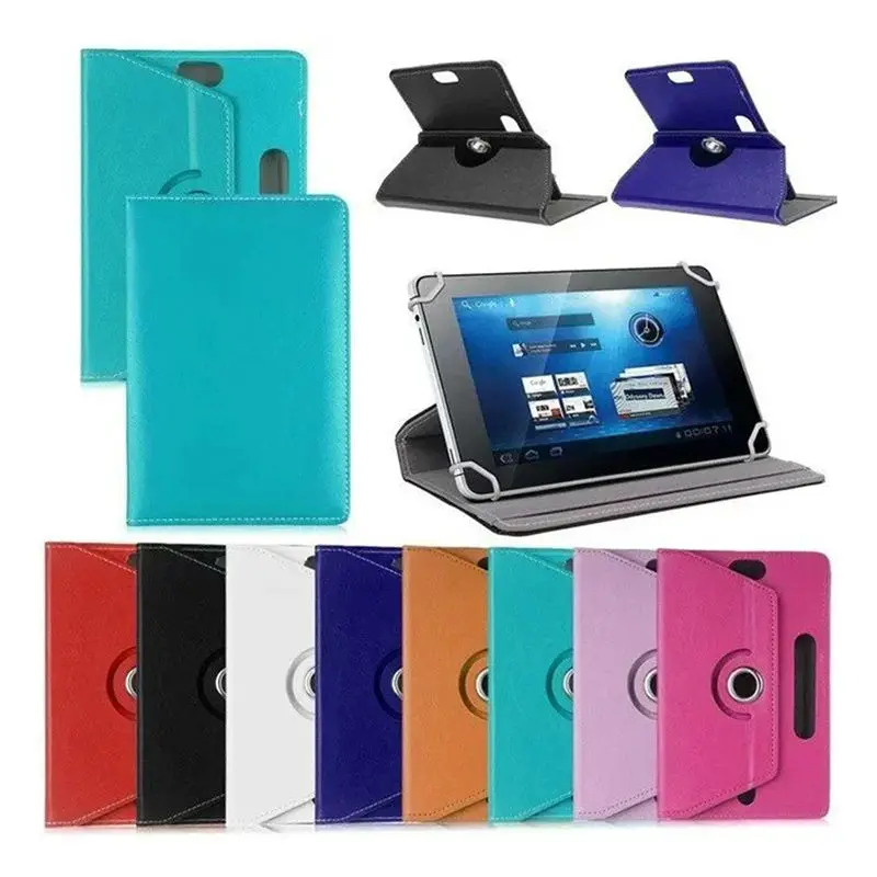

For Case Huawei MediaPad X2/Ideos S7 Slim 7" Inch Universal Stand Tablet PU Leather Case Cover 360 Rotating Screen Protector