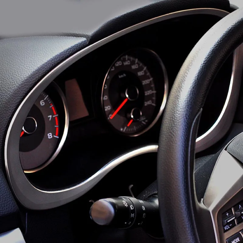 Stainless steel interior dashboard console panel frame cover for Subaru