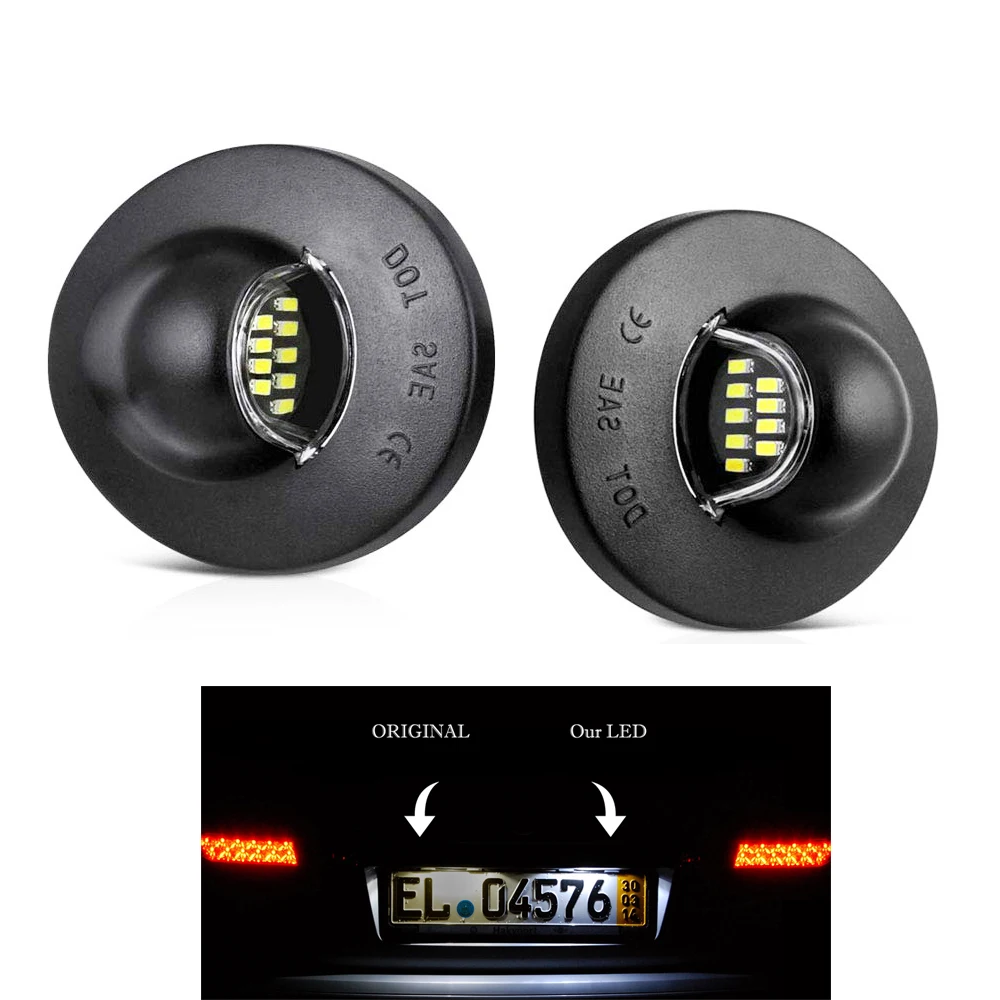 

2x LED License Plate Light Tag Lamp Assembly Replacement For Ford F-150 F-250 F-350 Superduty Ranger Pickup Truck Explorer