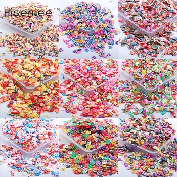 

Hisenlee New 1000pcs/pack 10g 3D Nail Art Fruit Flower Animal Polymer Clay DIY Slice Decoration Nail Sticker 10 kinds of options