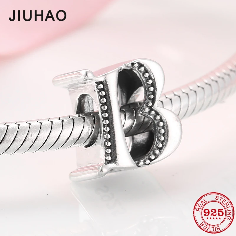 100% Real 925 Sterling Silver Letter B Alphabet Beads fits Original Charms Pandora Bracelets Bangles Diy Jewelry Making
100% Real 925 Sterling Silver Letter B Alphabet Beads fits Original Charms Pandora Bracelets Bangles Diy Jewelry Making