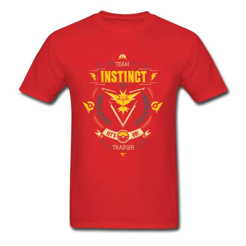 Прочный Шарм Let's Go Instinct Покемон футболка для мужчин Карманный Монстр Спортивная футболка Pokeball аниме Япония черная одежда - Цвет: Red