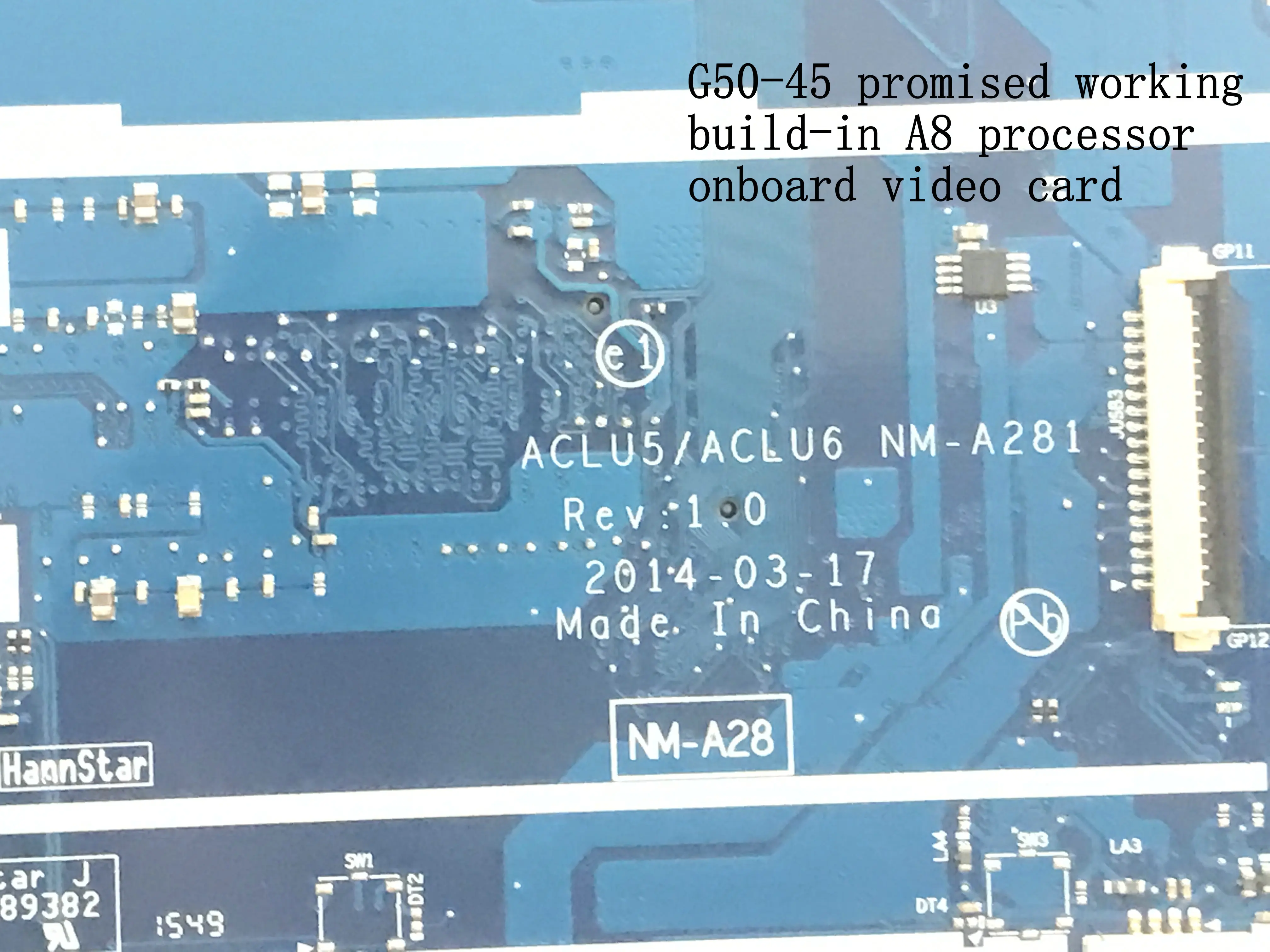 Быстрая доставка. Совершенно новая ACLU5 / ACLU6 NM A281 G50 45 материнская плата для LENOVO