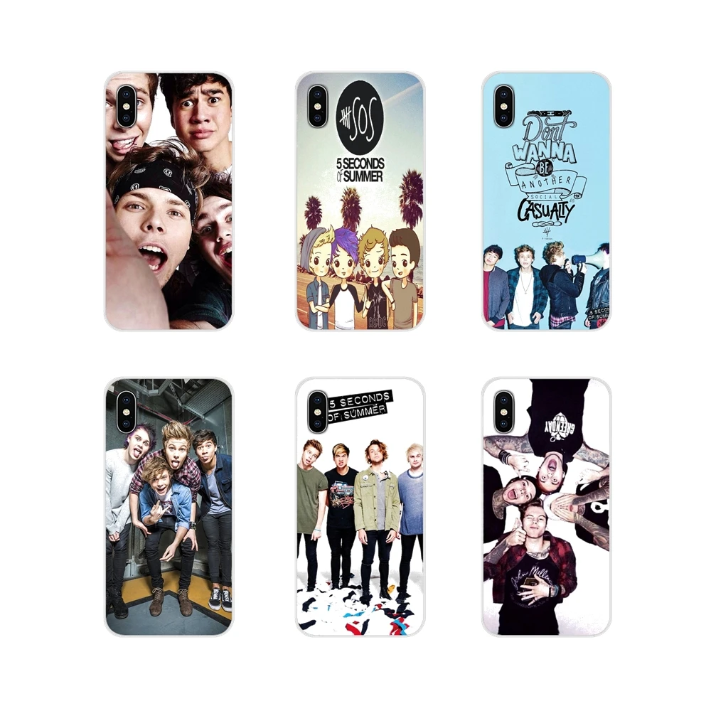 TPU Чехлы для Apple iPhone X XR XS MAX 4 4S 5 5S 5C SE 6 6S 7 8 Plus ipod touch Luke Hemmings Seconds Of Summer 5sos | Мобильные