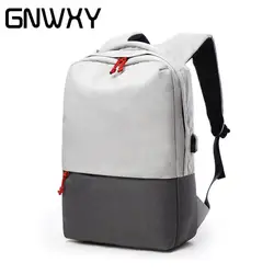GNWXY новый дизайн внешний USB зарядки порты и разъёмы ноутбук рюкзак 15,6 дюймов для мужчин походный рюкзак студенческий Студент