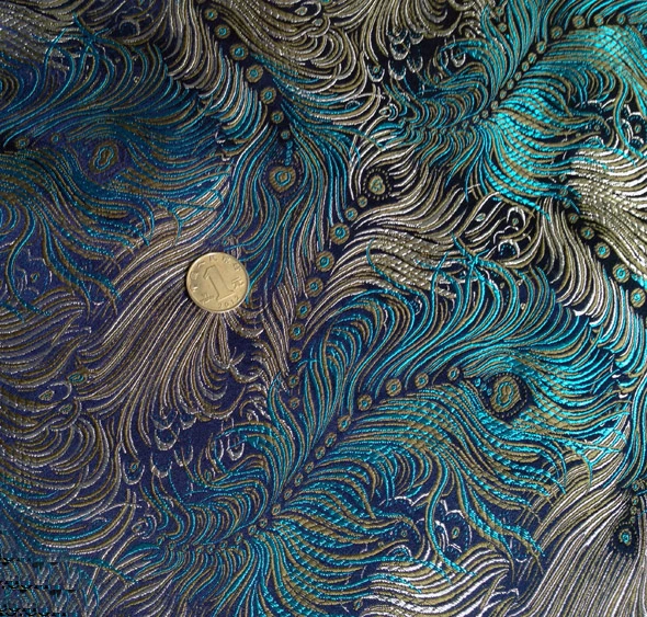 Peacock Feather Pattern Jacquard Clothing Material Chinese Ethnic Classy Peacock Pattern Peacock Feather Pattern Jacquard Clothing Material Chinese Ethnic Classy Peacock Pattern
