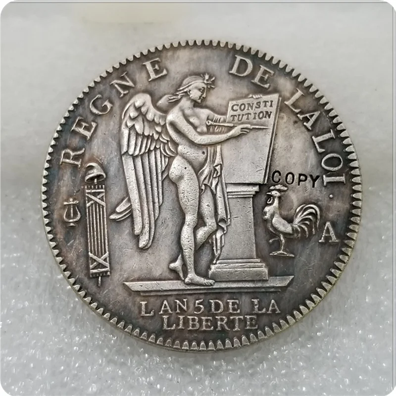 1793-A Франция Людовик ECU копия монет