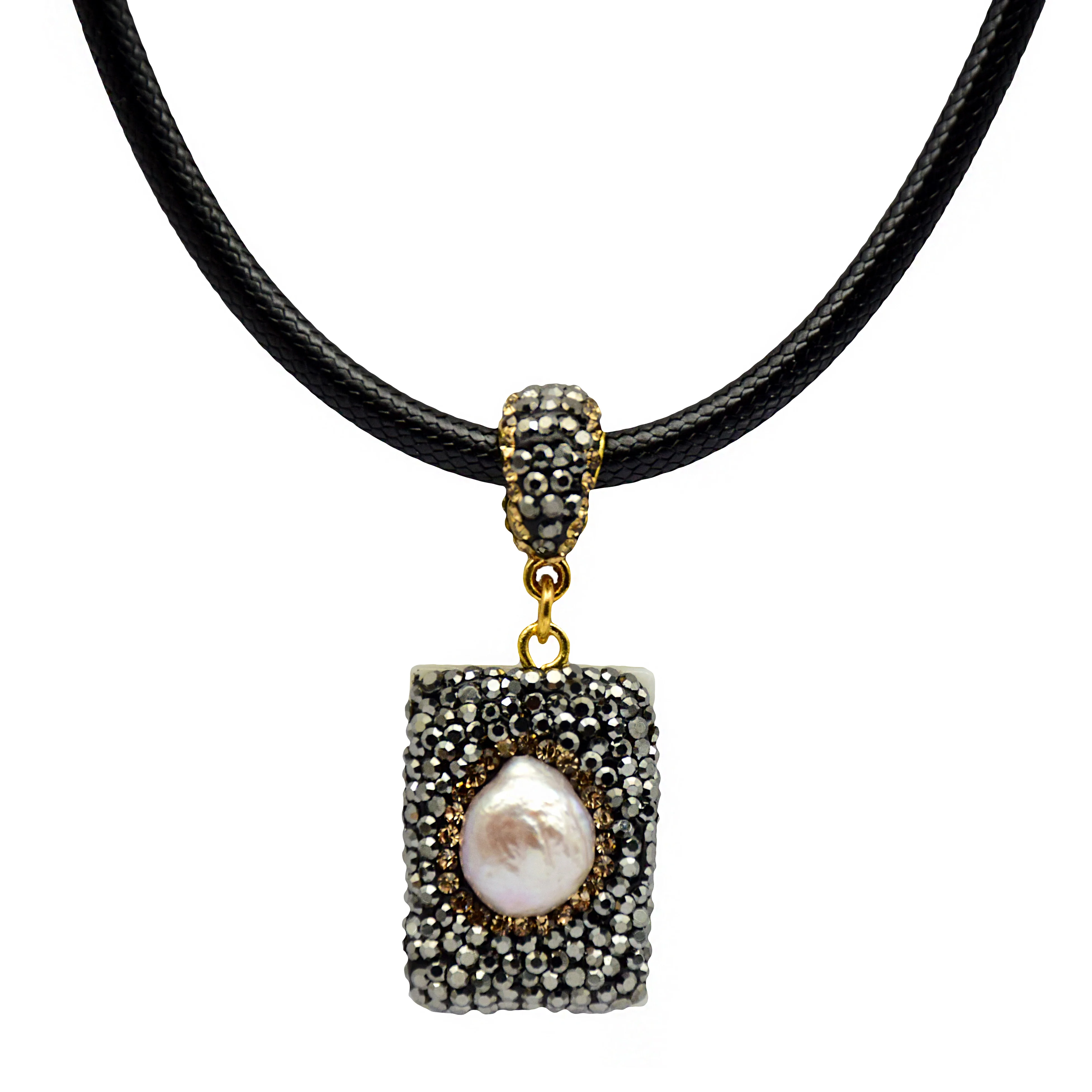 Квадратная подвеска, ожерелье в виде ракушки для женщин, сделай сам, кожаная веревка, мужское жемчужное ожерелье, модное ювелирное изделие