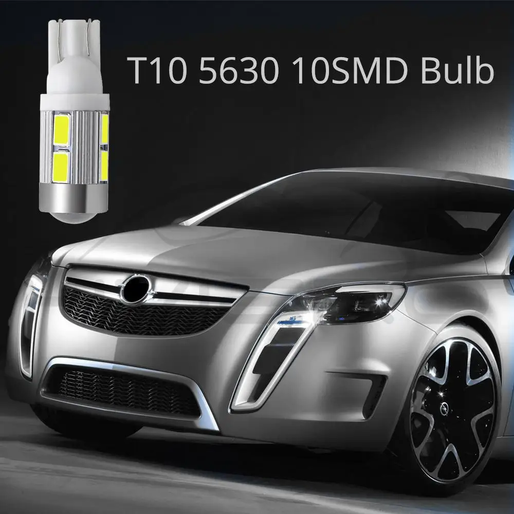 2X T10 W5W Белый Красный Синий 10Led авто Led 194 168 DC 12v парковочная лампа авто Led Клин сигнал заднего хода задние фонари Клин лампа