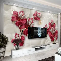 Фотообои на заказ 3D ювелирные изделия цветы Гостиная ТВ фон самоклеящаяся Фреска водонепроницаемый холст настенная живопись обои